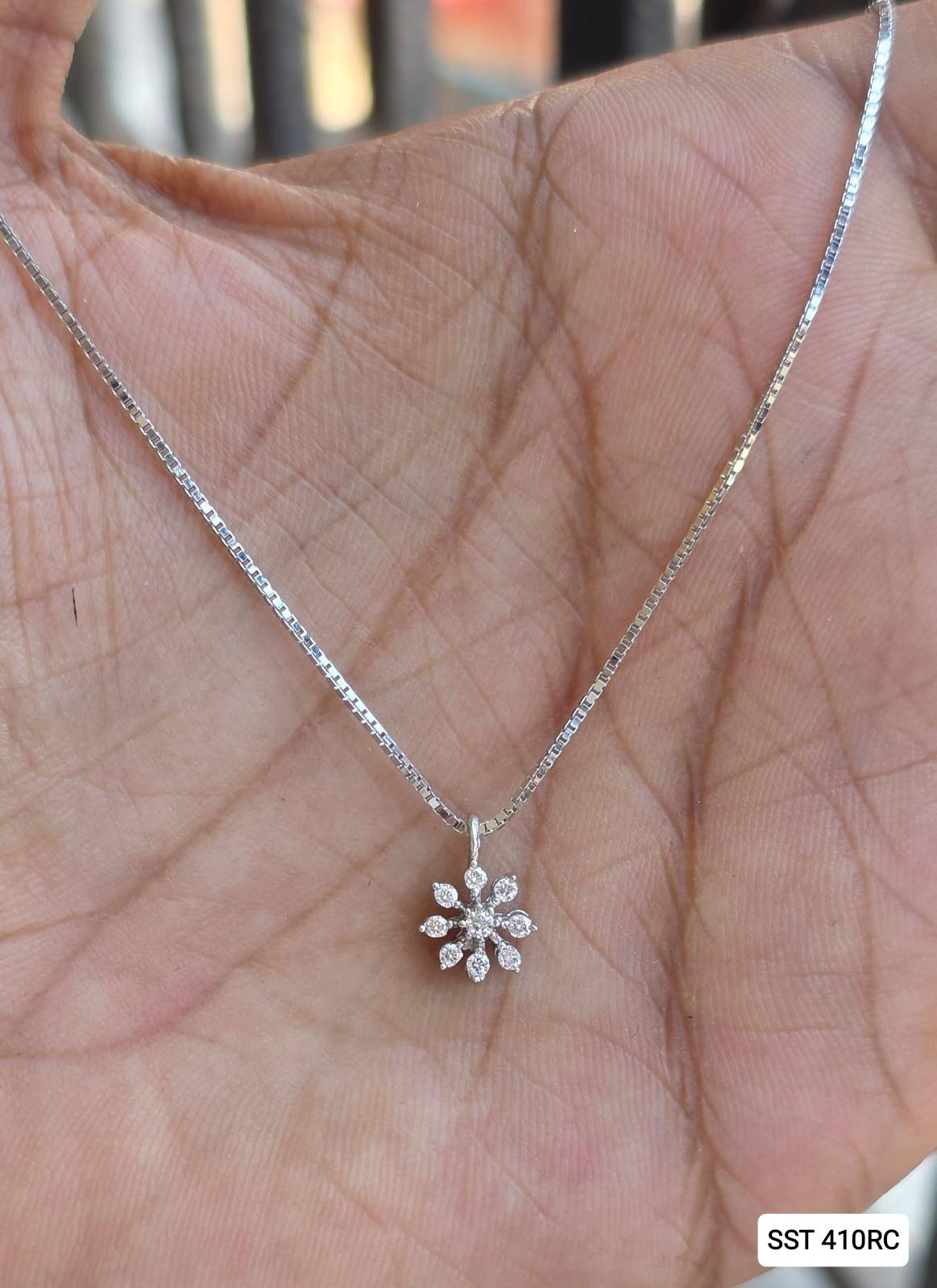 SST 410RC | FANCY FLOWER PENDENT CHAIN