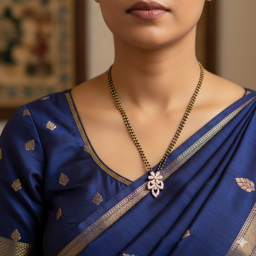 SST 264 | FLORAL DIAMOND MANGALSUTRA