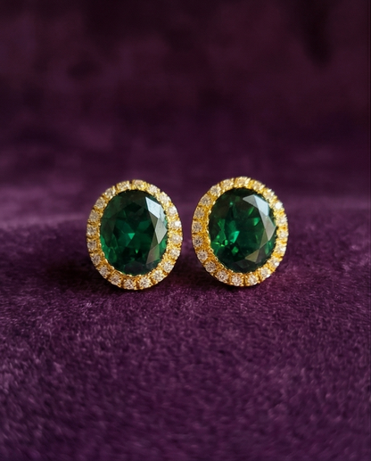 SST 062 Green | RADIANCE STUD EARRINGS