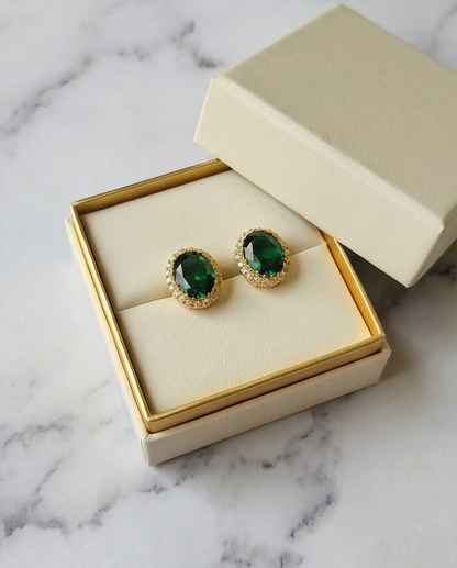 SST 062 Green | RADIANCE STUD EARRINGS