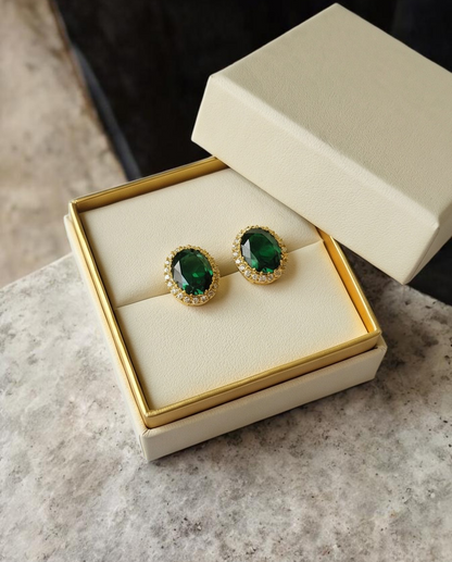 SST 062 Green | RADIANCE STUD EARRINGS