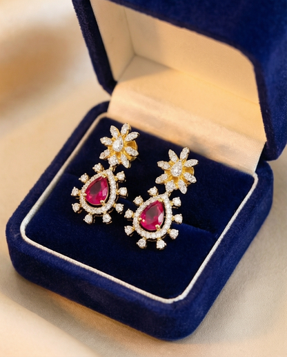 SST 162 | FLORAL DIAMOND EARRING
