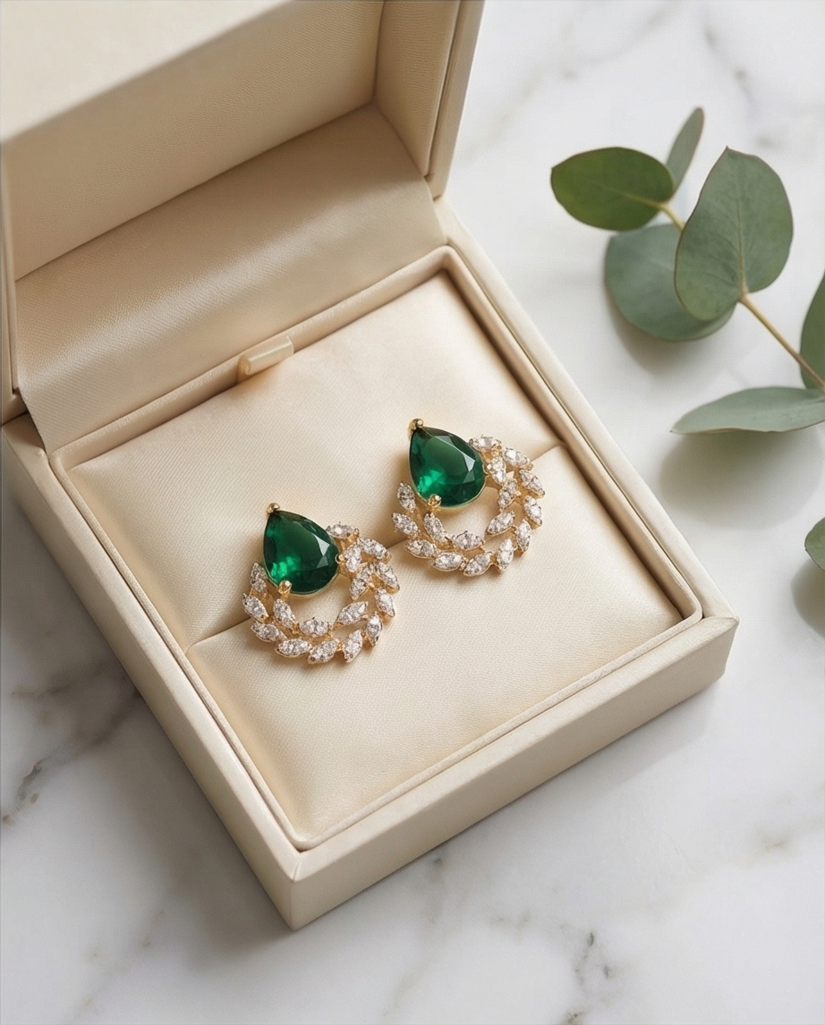 SST 557 | EMERALD WREATH ELEGANCE EARRINGS