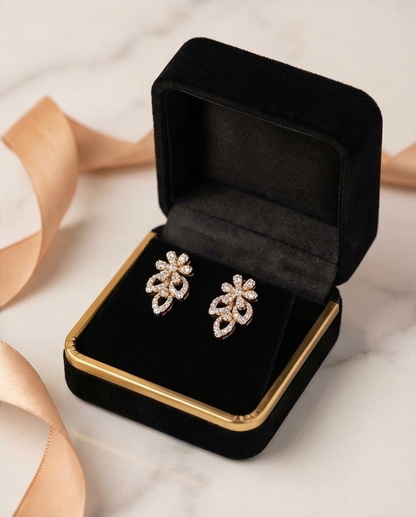 SST 262 | FLORAL DIAMOND EARRINGS