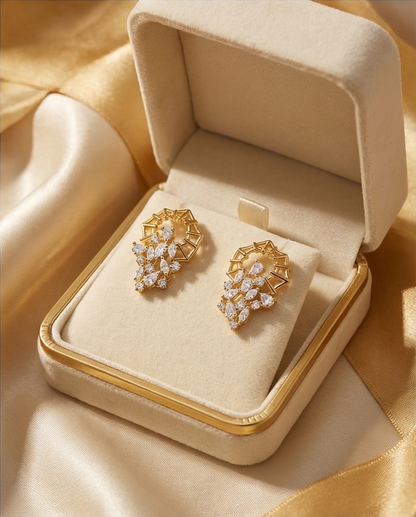 SST 497 | GEOMETRIC CLUSTER STUD EARRINGS