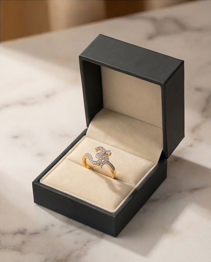 SST 485 | ELEGANT DIAMOND STUDDED OM RING