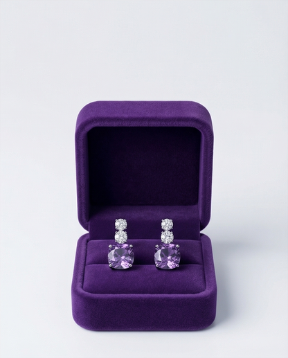 SST 412 |  ELEGANT COLORED GEM STUD EARRINGS