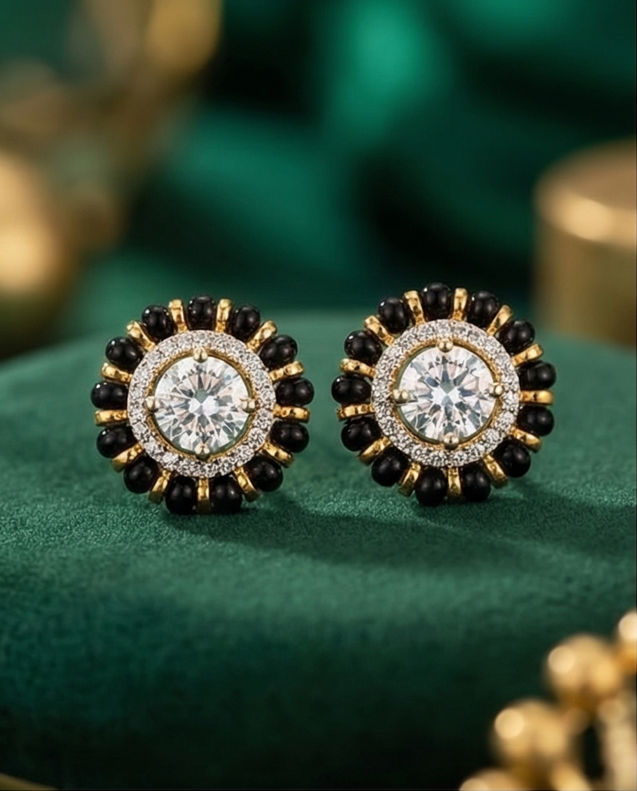 SST 172 | MANGALSUTRA BLACK BEADS EARRINGS