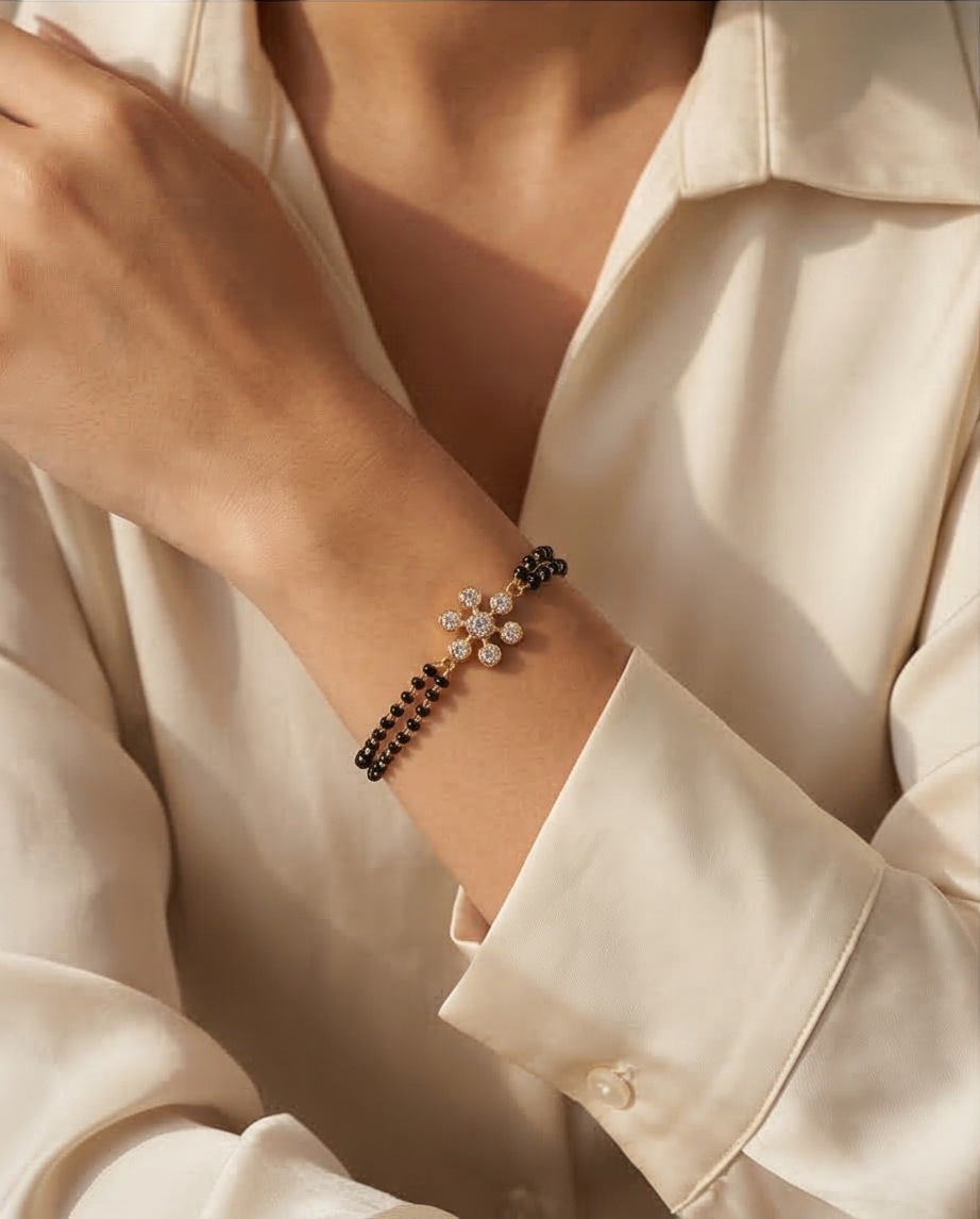 SST 163 | DIAMOND FLORAL MANGALSUTRA  BRACELET