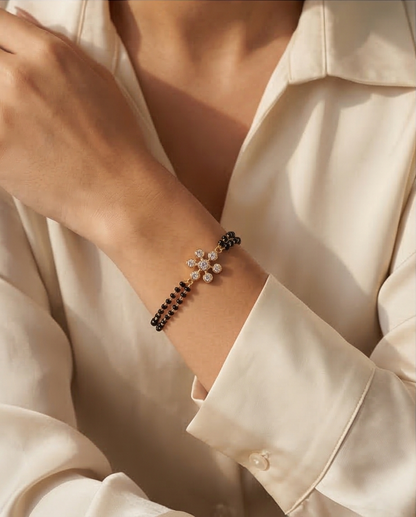 SST 163 | DIAMOND FLORAL MANGALSUTRA  BRACELET