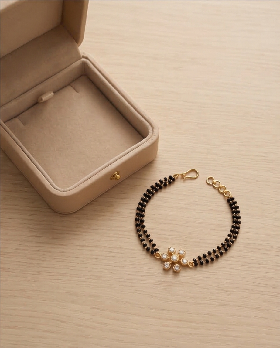 SST 163 | DIAMOND FLORAL MANGALSUTRA  BRACELET
