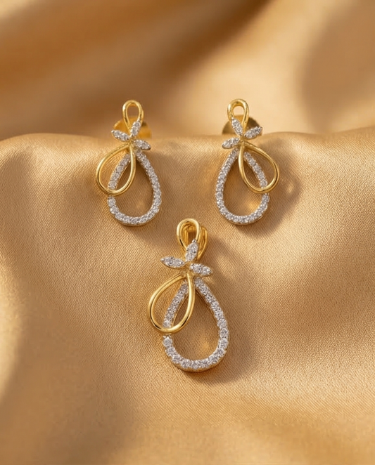 SST 515 | TWIRLING TEARDROP PENDANT SET