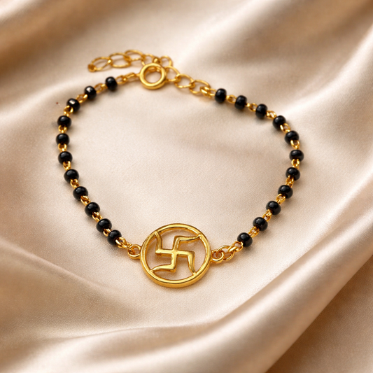 SWASTIKA SILVER BABY NAZARIYA BRACELET