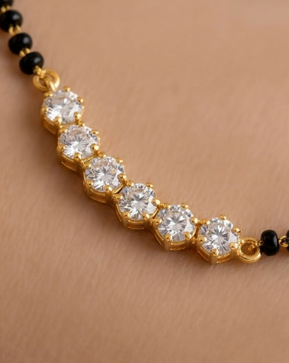 SST 188 | SOLITAIRE BLACK BEADS BRACELET