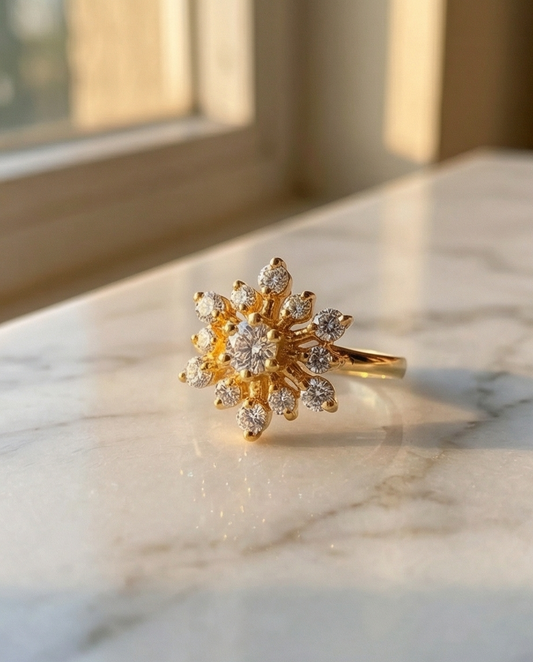 SST 200 | SUNFLOWER FLORAL PRIVILEGE DESIGNER DIAMOND RING