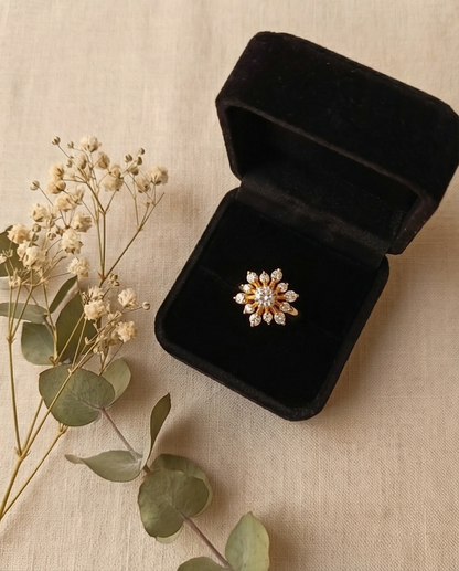 SST 200 | SUNFLOWER FLORAL PRIVILEGE DESIGNER DIAMOND RING