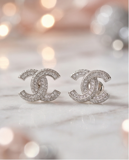 SST 022 | INTERLOCK CUBIC ZIRCONIA EARRINGS