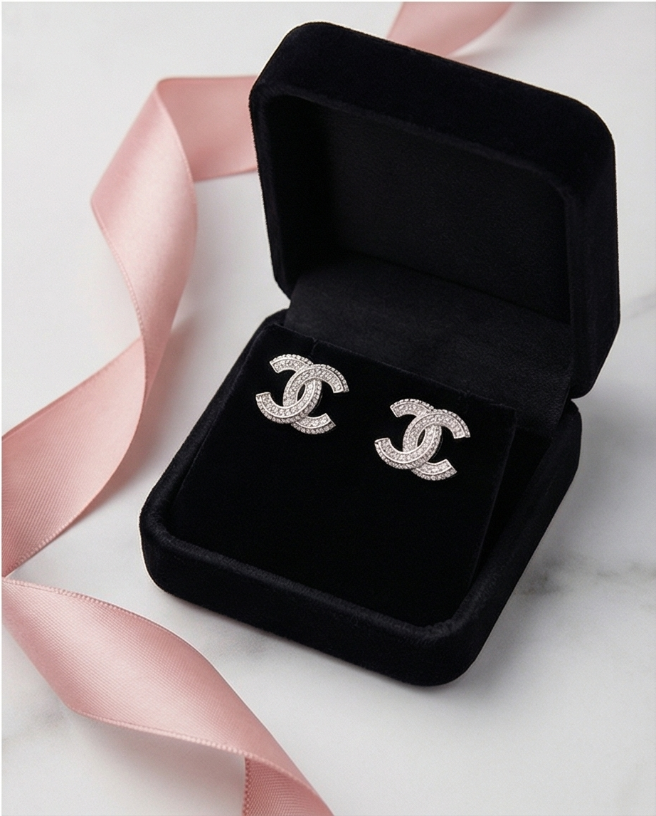 SST 022 | INTERLOCK CUBIC ZIRCONIA EARRINGS