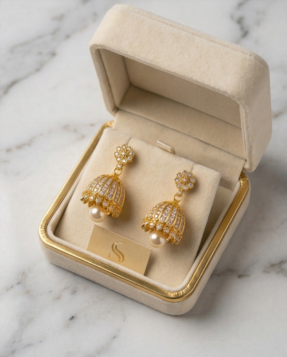 SST 514 | PEARL JEWEL JHUMKA EARRINGS