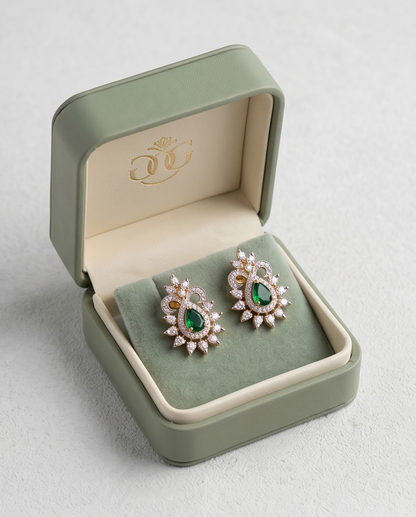 SST 261 | EMERALD AND DIAMOND EARRINGS