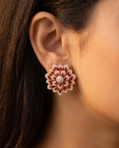 SST 613 | FLORAL STATEMENT EARRINGS