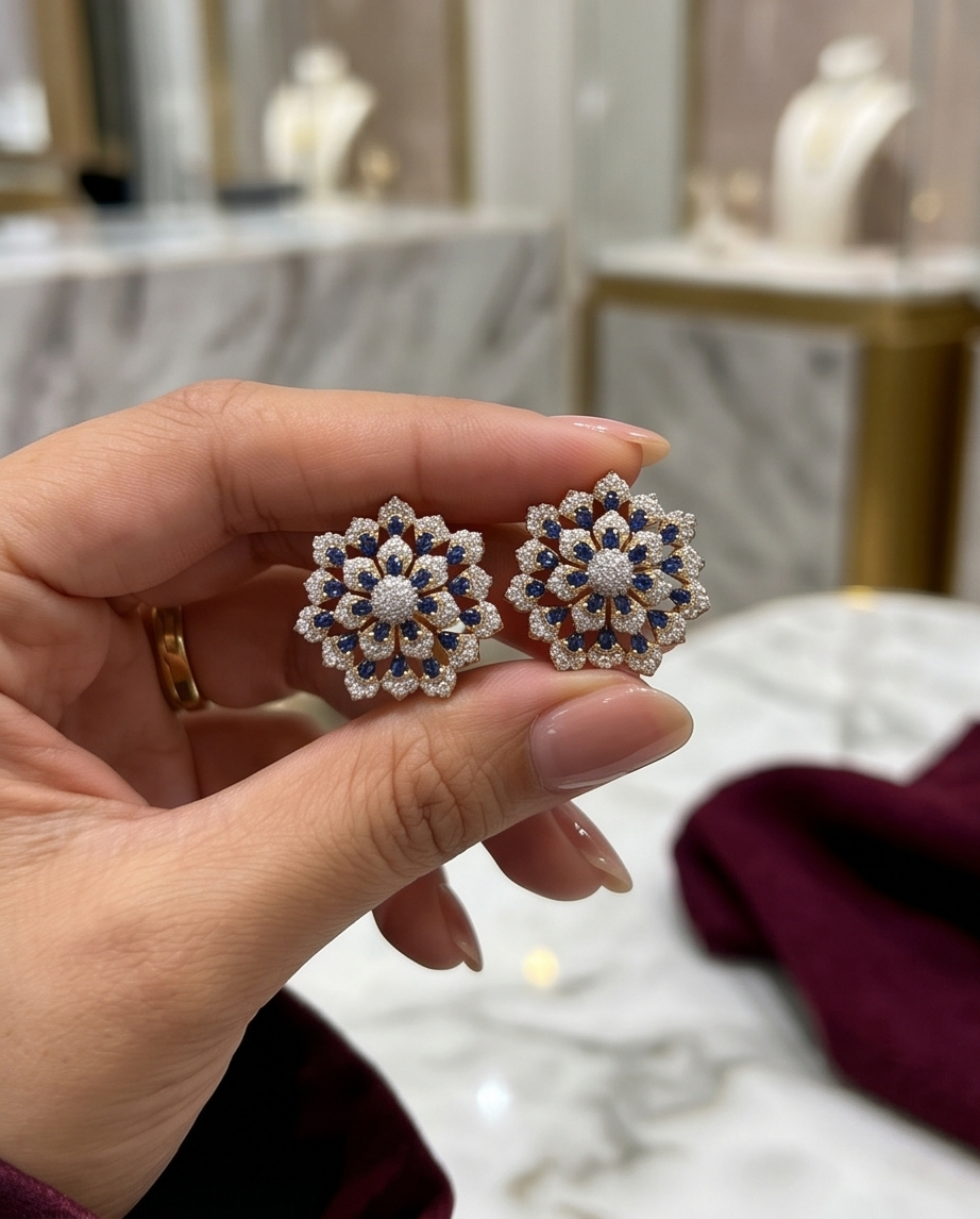 SST 613 | FLORAL STATEMENT EARRINGS