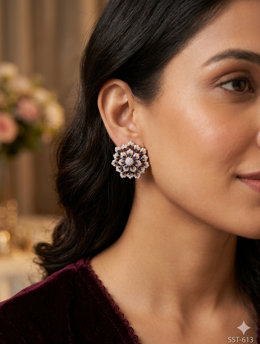SST 613 | FLORAL STATEMENT EARRINGS