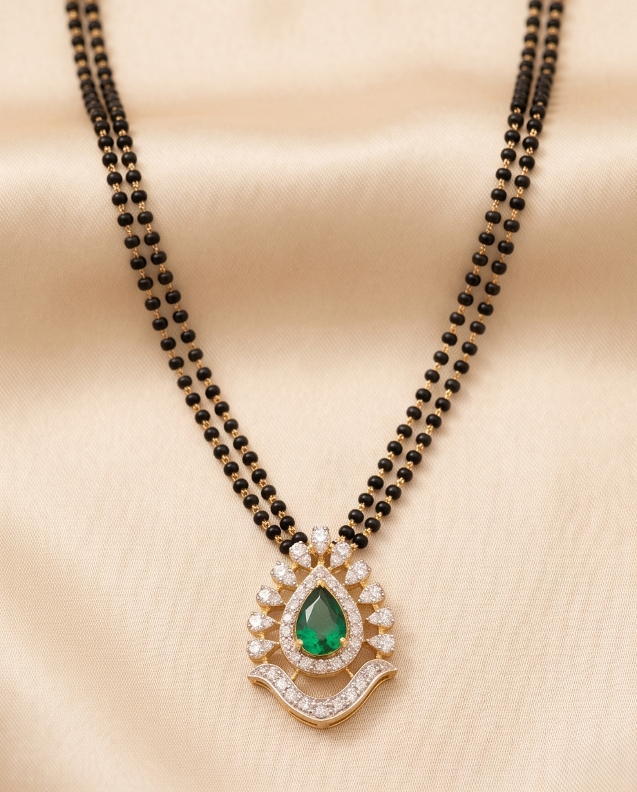 SST 463 | EMERALD PENDANT MANGALSUTRA