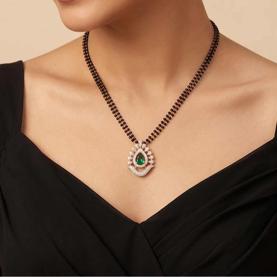 SST 463 | EMERALD PENDANT MANGALSUTRA