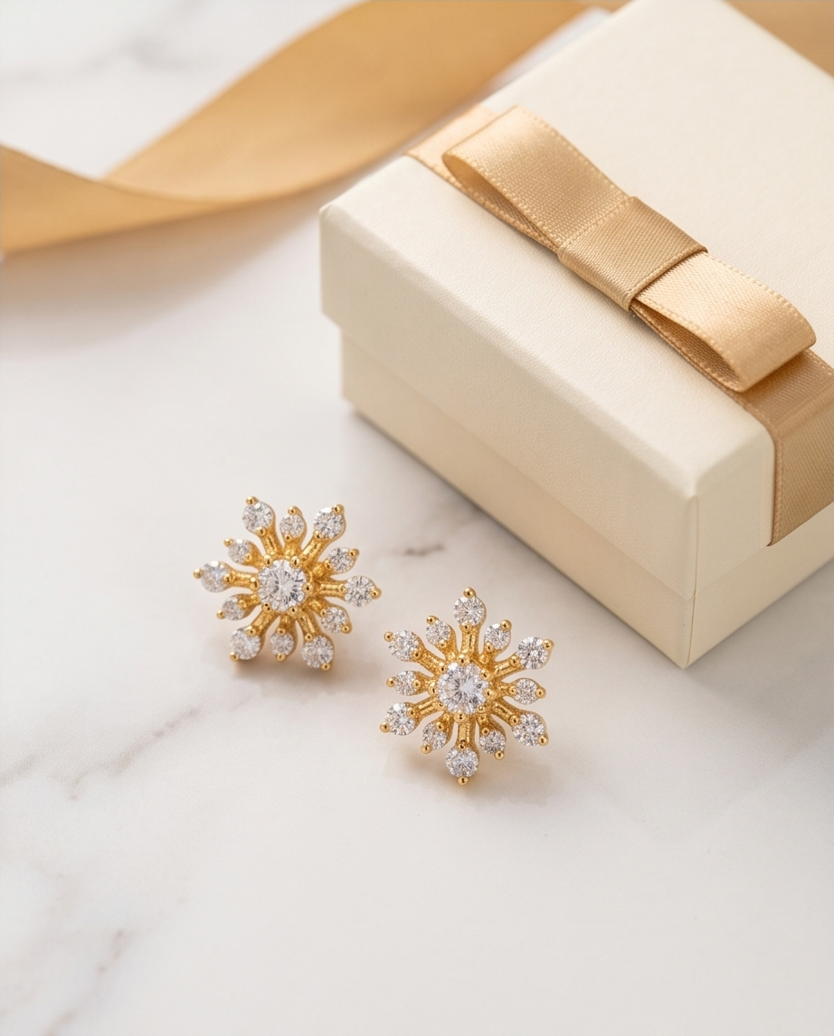 SST 122A | FLOWER ZIRCON STUDS