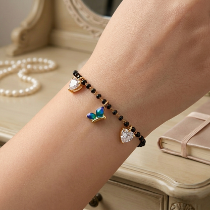 SST 424 | CHARMING BUTTERFLY AND HEART DESIGNED HAND MANGALSUTRA
