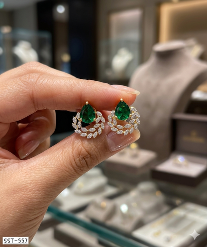 SST 557 | EMERALD WREATH ELEGANCE EARRINGS