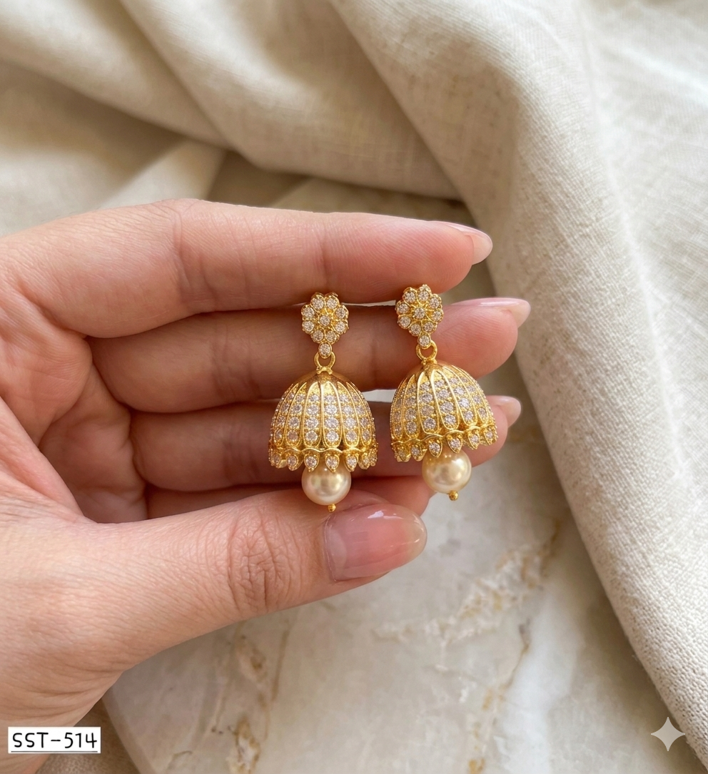 SST 514 | PEARL JEWEL JHUMKA EARRINGS
