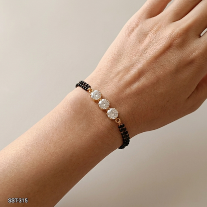 SST 315 |  TRIPLE CRYSTAL HAND MANGALSUTRA