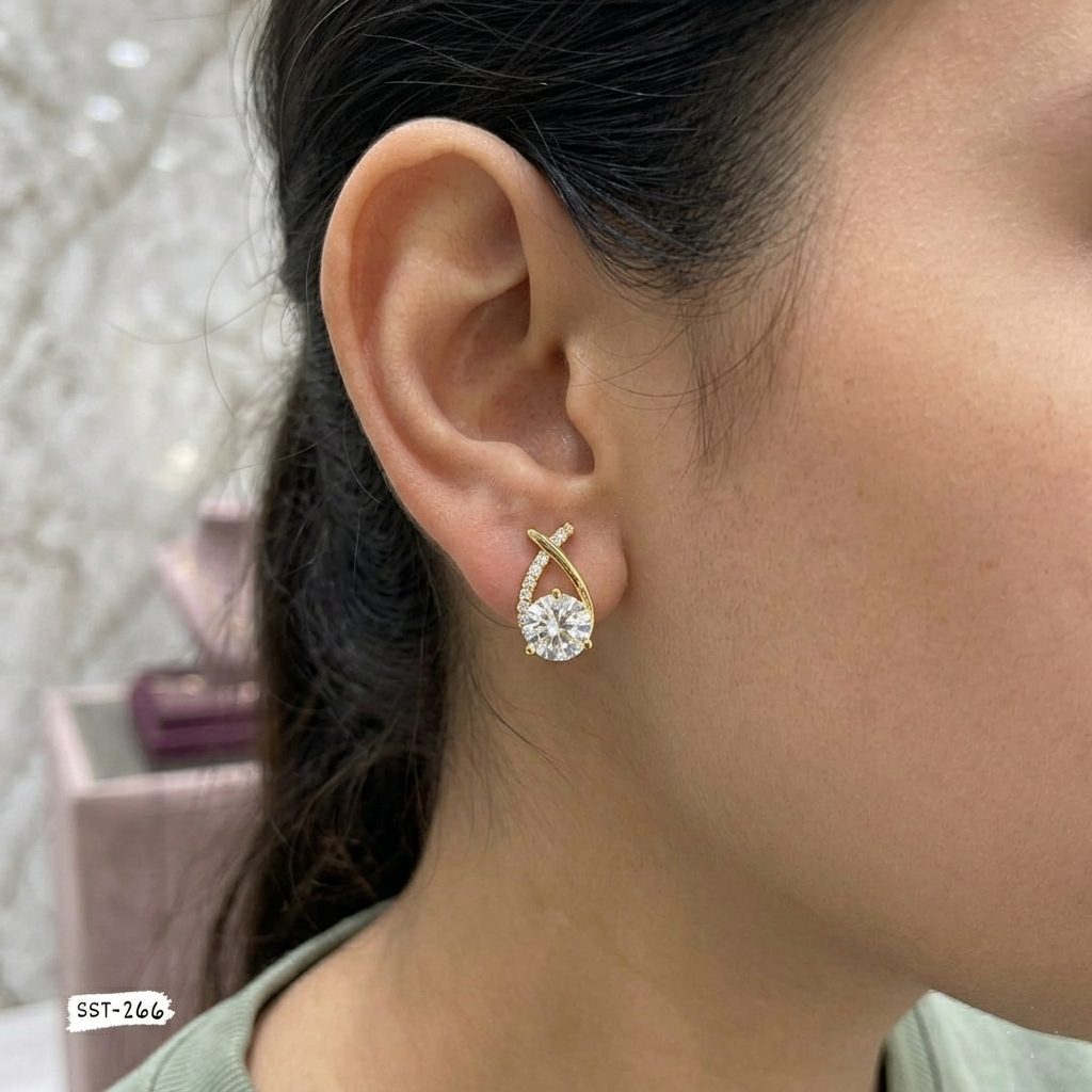 SST 266 | ARCHED DIAMOND EARRINGS