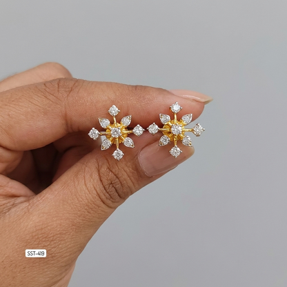SST 419 | STUNNING SNOWFLAKE EARRINGS