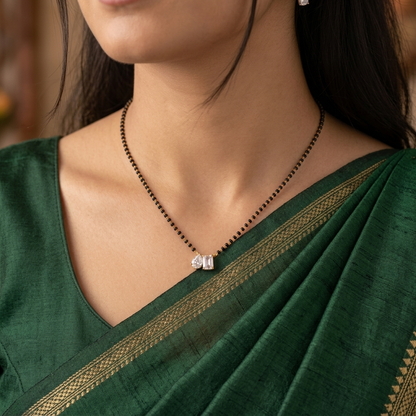 SST 229 | EMERALD-CUT DIAMOND PENDANT MANGALSUTRA