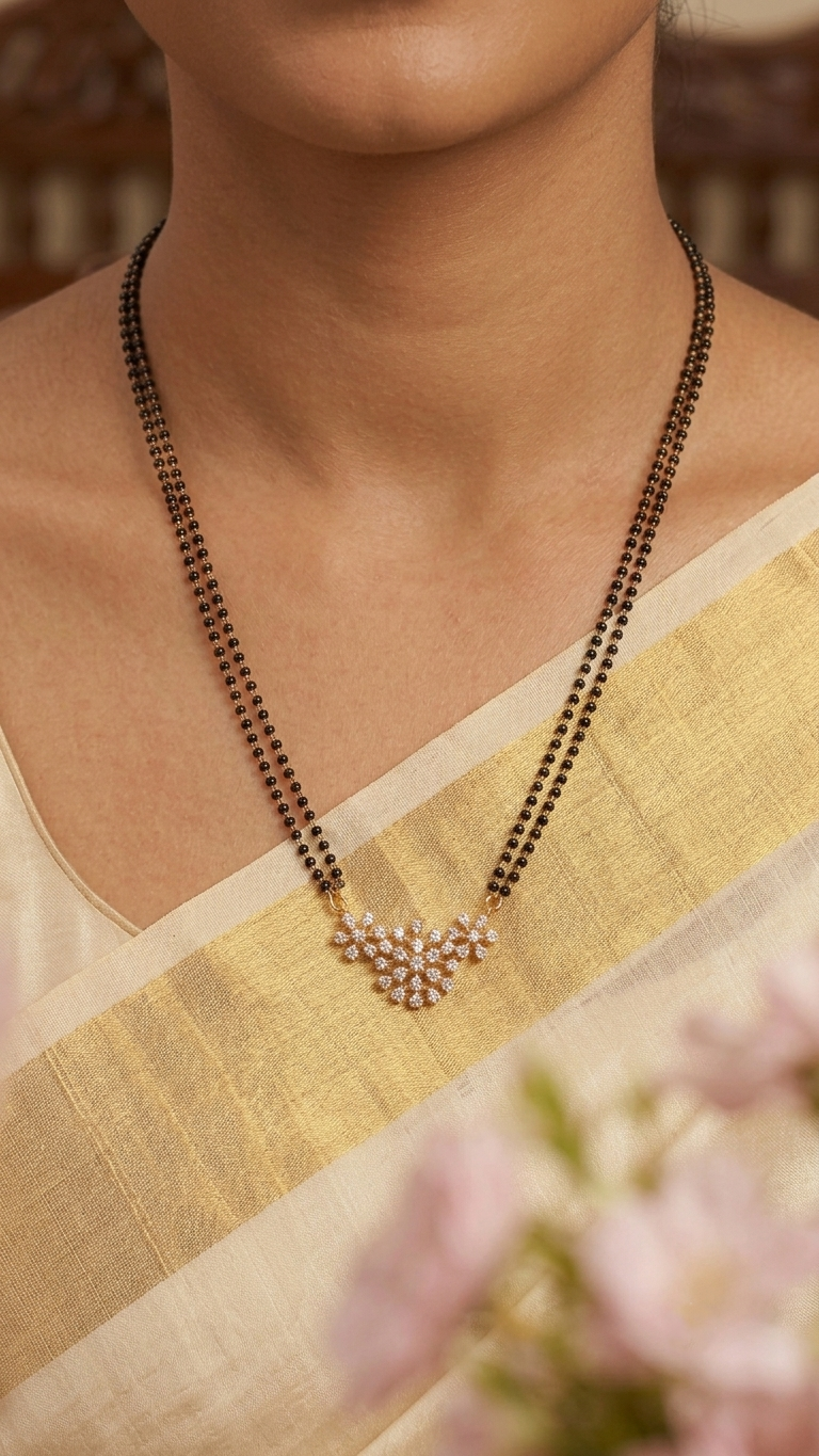 SST 182 | FLOWER ZIRCON MANGALSUTRA