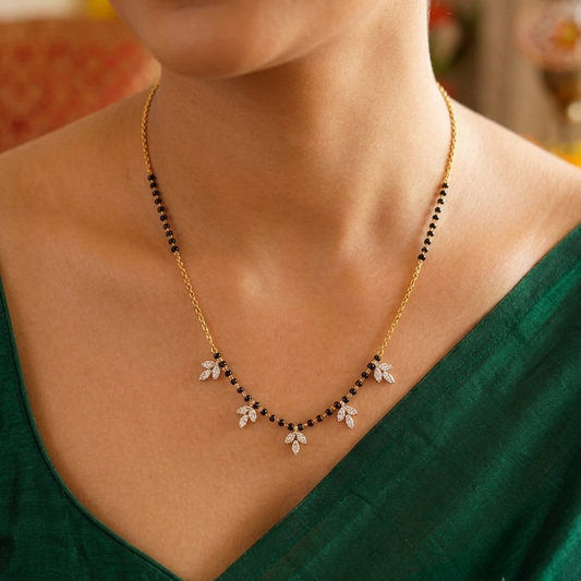 SST 474NC | MANGALSUTRA WITH CZ LEAF DESIGN