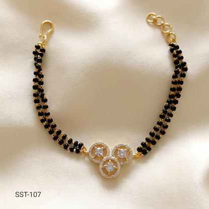 SST 107 | ROUND SEQUENCE DIAMOND MANGALSUTRA BRACELET