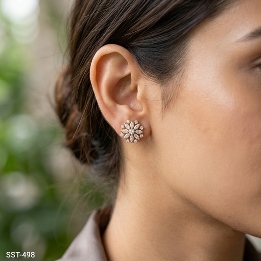 SST 498 | FLORAL CLUSTER STUD EARRINGS