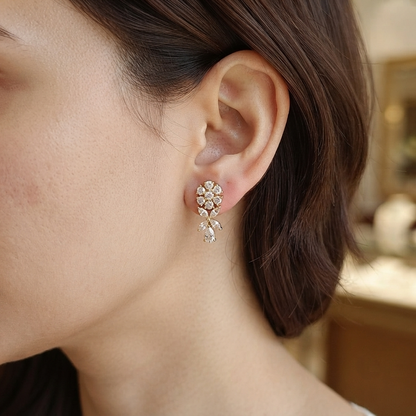 SST 332 | FLORAL DROP EARRINGS
