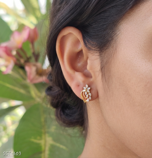 SST 603 | RADIANT CRYSTAL FAN STATEMENT EARRINGS