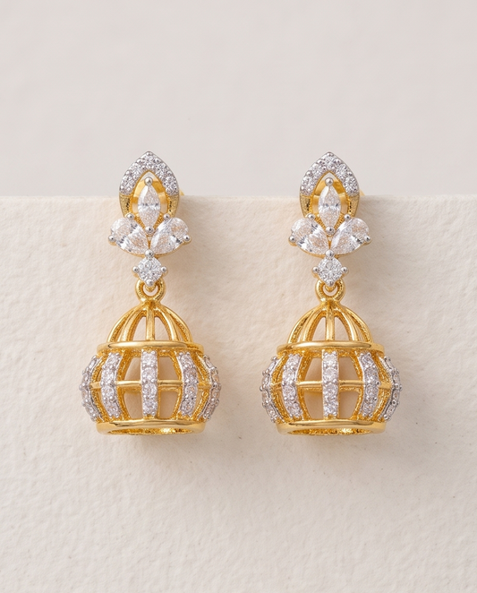 SST 632 | SPARKLING CAGE JHUMKI