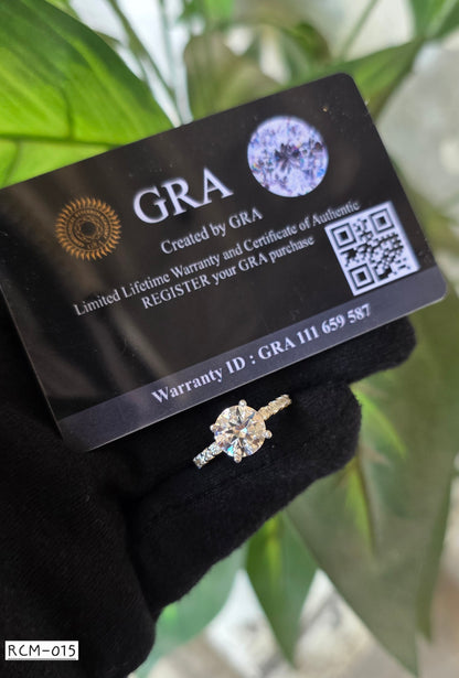 RCM 015 | Certified Moissanite Ring | 925 Silver