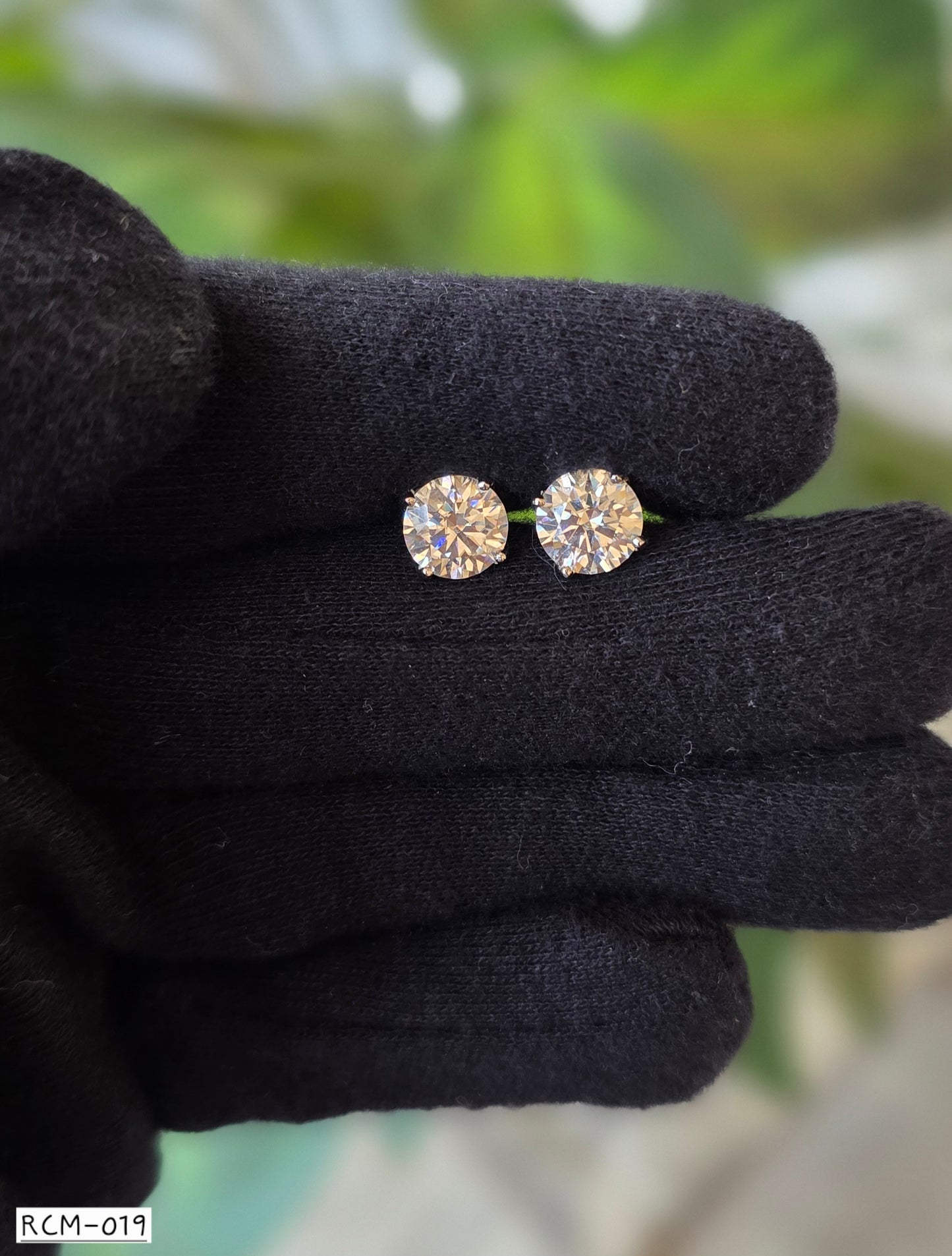 RCM 019 | 2 Carat each Certified Moissanite EARRINGS | 925 Silver