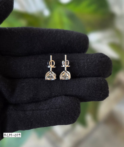 RCM 019 | 2 Carat each Certified Moissanite EARRINGS | 925 Silver