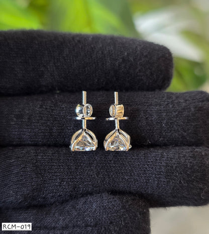RCM 019 | 2 Carat each Certified Moissanite EARRINGS | 925 Silver