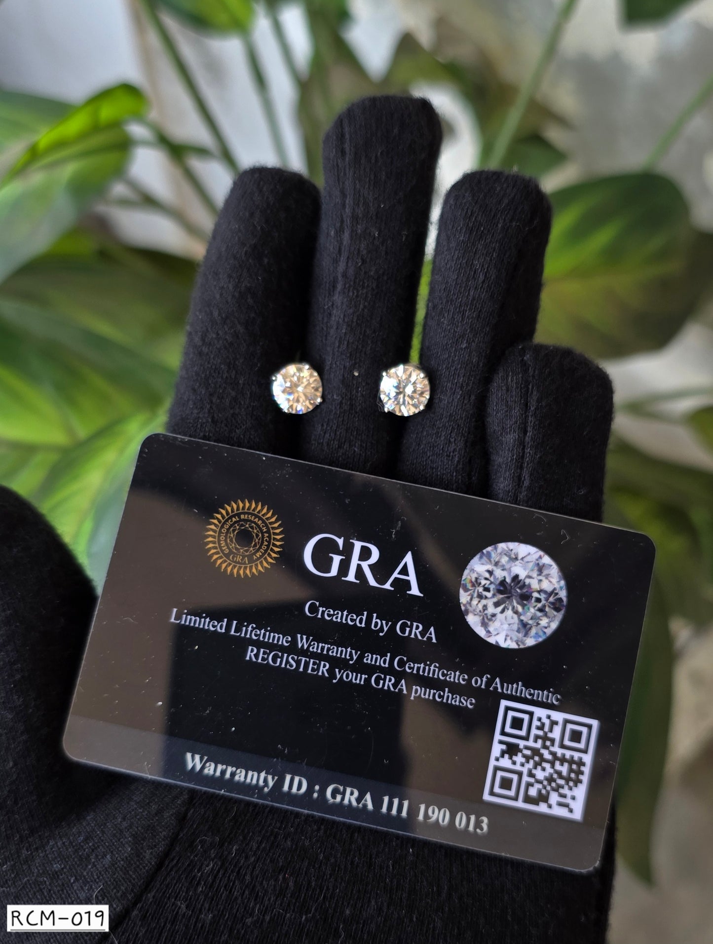 RCM 019 | 2 Carat each Certified Moissanite EARRINGS | 925 Silver