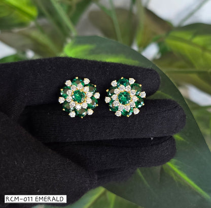 RCM 011 EMERALD | EARRINGS